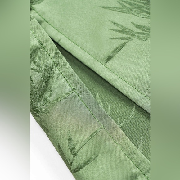 093. Micas Jacquard Ruched Tie Front Split Skirt L - Picture 5 of 5